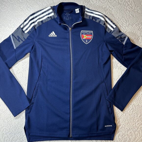 Other - Sporting St Louis Adidas Soccer Zip Up Jacket Size M Blue #44